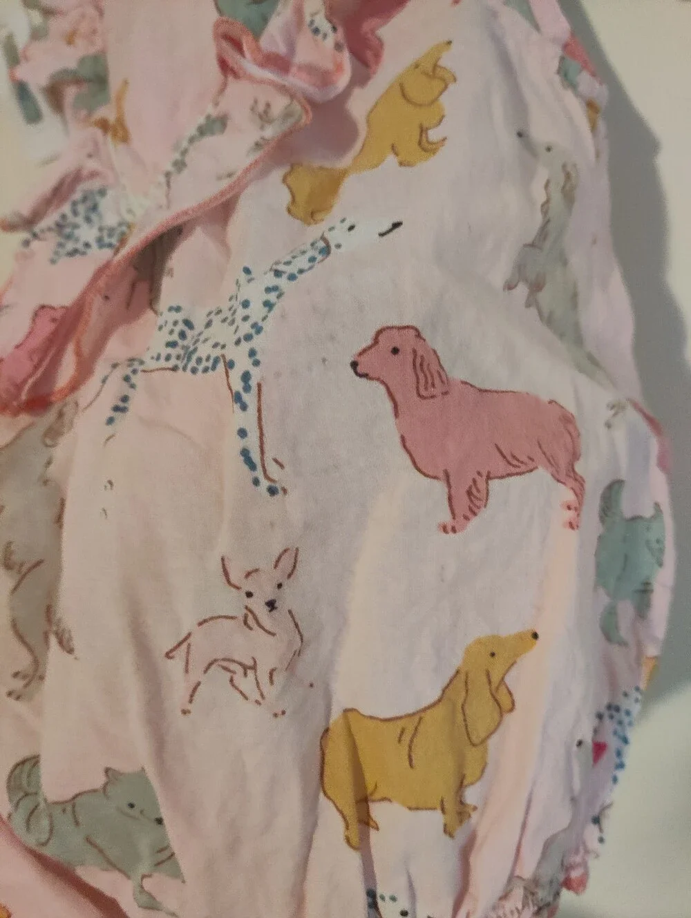 Pink Chicken Bubble Onesie Pink Dogs